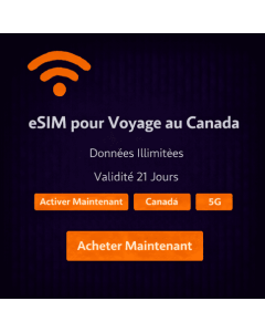 eSIM Canada illimitée 21 jours