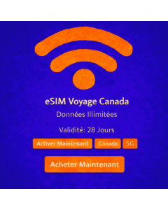 eSIM Canada illimitée 28 jours