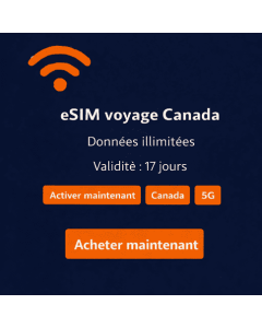 eSIM Canada illimitée de 17 jours