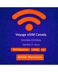 eSIM Canada illimitée de 21 jours