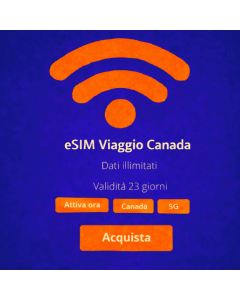 eSIM Canada illimitata per 23 giorni
