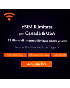 eSIM Canada illimitata per 23 giorni