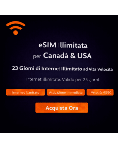 eSIM Canada illimitata per 24 giorni