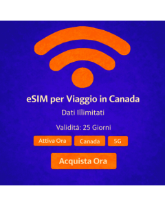 eSIM Canada illimitata per 25 giorni