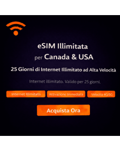eSIM Canada illimitata per 25 giorni