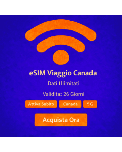 eSIM Canada illimitata per 26 giorni