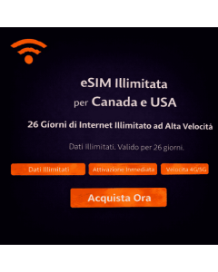 eSIM Canada illimitata per 26 giorni