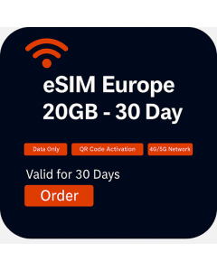  eSIM EUROPE 20GB - 30 DAY