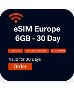  eSIM EUROPE 6GB - 30 DAY