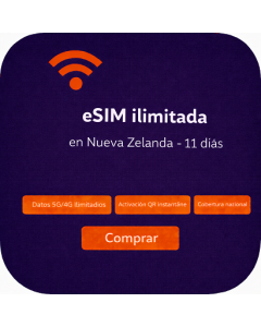 eSIM ilimitada de Nueva Zelanda - 11 días
