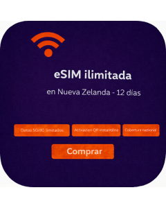 eSIM ilimitada en Nueva Zelanda - 12 días