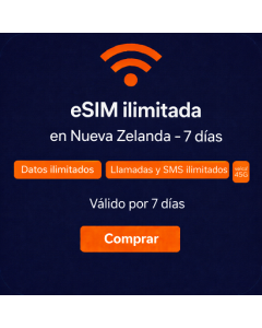 eSIM ilimitada en Nueva Zelanda - 7 días