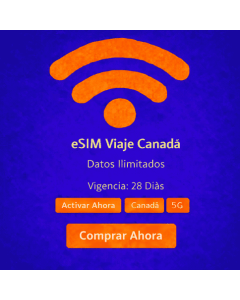 eSIM ilimitada para Canadá durante 28 días