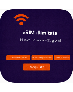 eSIM Nuova Zelanda illimitata - 11 giorni