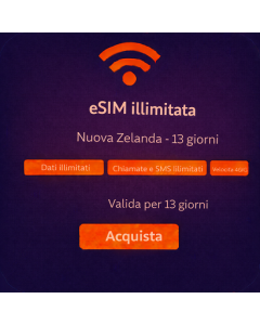 eSIM illimitata Nuova Zelanda - 13 giorni