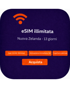 eSIM illimitata Nuova Zelanda - 13 giorni
