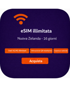 eSIM illimitata Nuova Zelanda - 16 giorni
