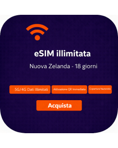 eSIM illimitata Nuova Zelanda - 18 giorni