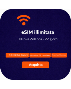 eSIM illimitata Nuova Zelanda - 22 giorni