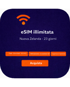 eSIM illimitata Nuova Zelanda - 23 giorni