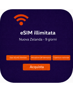 eSIM illimitata Nuova Zelanda - 9 giorni