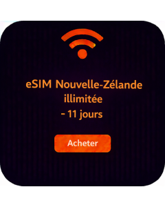 eSIM Nouvelle-Zélande illimitée - 11 jours