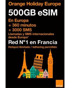 Orange Holiday 500GB European eSIM