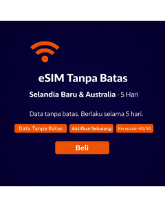 eSIM Selandia Baru dan Australia untuk 5 Hari