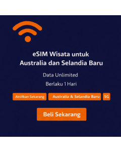 eSIM Tanpa Batas 1 Hari untuk Selandia Baru dan Australia
