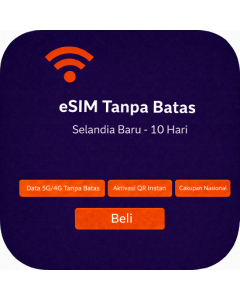 eSIM Tanpa Batas Selandia Baru - 10 Hari