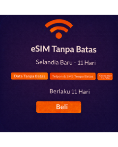 eSIM Selandia Baru Tanpa Batas - 11 Hari