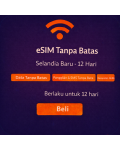 eSIM Tanpa Batas Selandia Baru - 12 Hari
