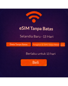 eSIM Tanpa Batas Selandia Baru - 13 Hari