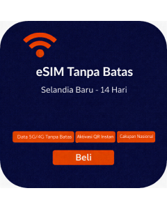 eSIM Tanpa Batas Selandia Baru - 14 Hari