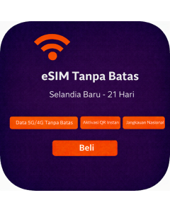 eSIM Tanpa Batas Selandia Baru - 21 Hari