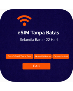 eSIM Tanpa Batas Selandia Baru - 22 Hari