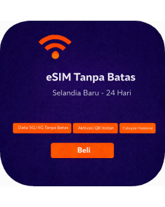 eSIM Tanpa Batas Selandia Baru - 24 Hari