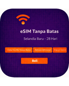 eSIM Tanpa Batas Selandia Baru - 28 Hari
