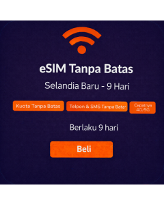 eSIM Tanpa Batas Selandia Baru - 9 Hari