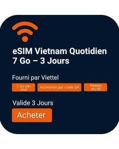 Commandez l'eSIM Viettel : 7 Go de données quotidiennes haut débit au Vietnam