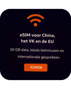 eSIM voor China, het VK en de EU – 50 GB data, lokale belminuten en internationale gesprekken