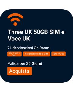 Scheda SIM da 50 GB e chiamate UK