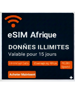 Africa Top Unlimited eSIM - 15 Jours