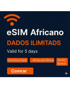 eSIM África 5 Dias - Dados Ilimitados para Viajantes