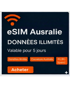Australia Unlimited Data eSIM – 5 Days | Fast 4G/5G Nationwide