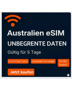 Australia Unlimited Data eSIM – 5 Days | Fast 4G/5G Nationwide