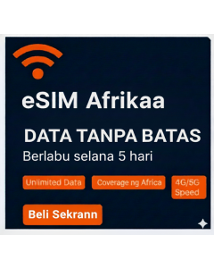 Travel Africa Top Unlimited eSIM – 5 Hari