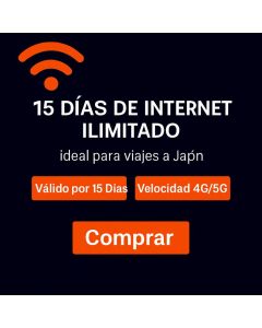 eSIM KDDI Japón por 15 días