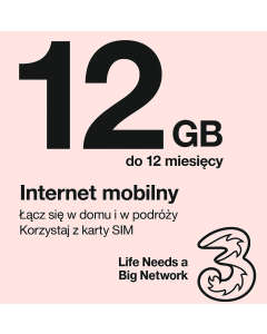 Three Data Only SIM Card 12GB