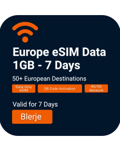 Install 1GB Europe Data eSIM | £4 | 7 Days Validity